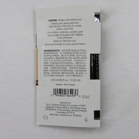 Stila - Stay All Day Waterproof Liquid Eye Liner - Intense Black - .25 ml NEW - Picture 3 of 7